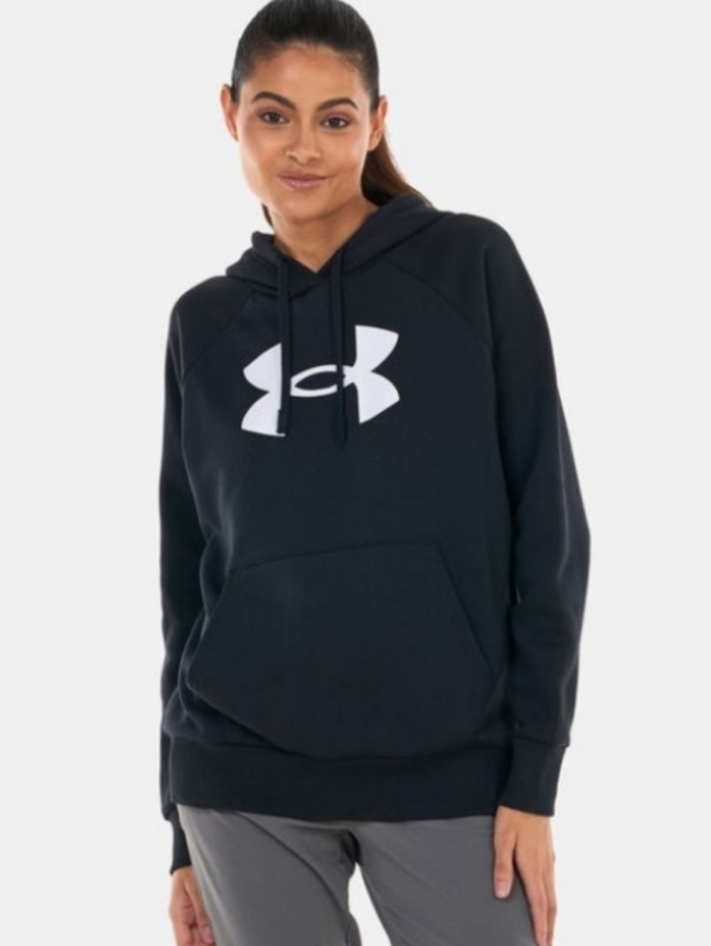 NWOT Under Armour Fleece Navy Blue Hoodie with White UA Logo Womens